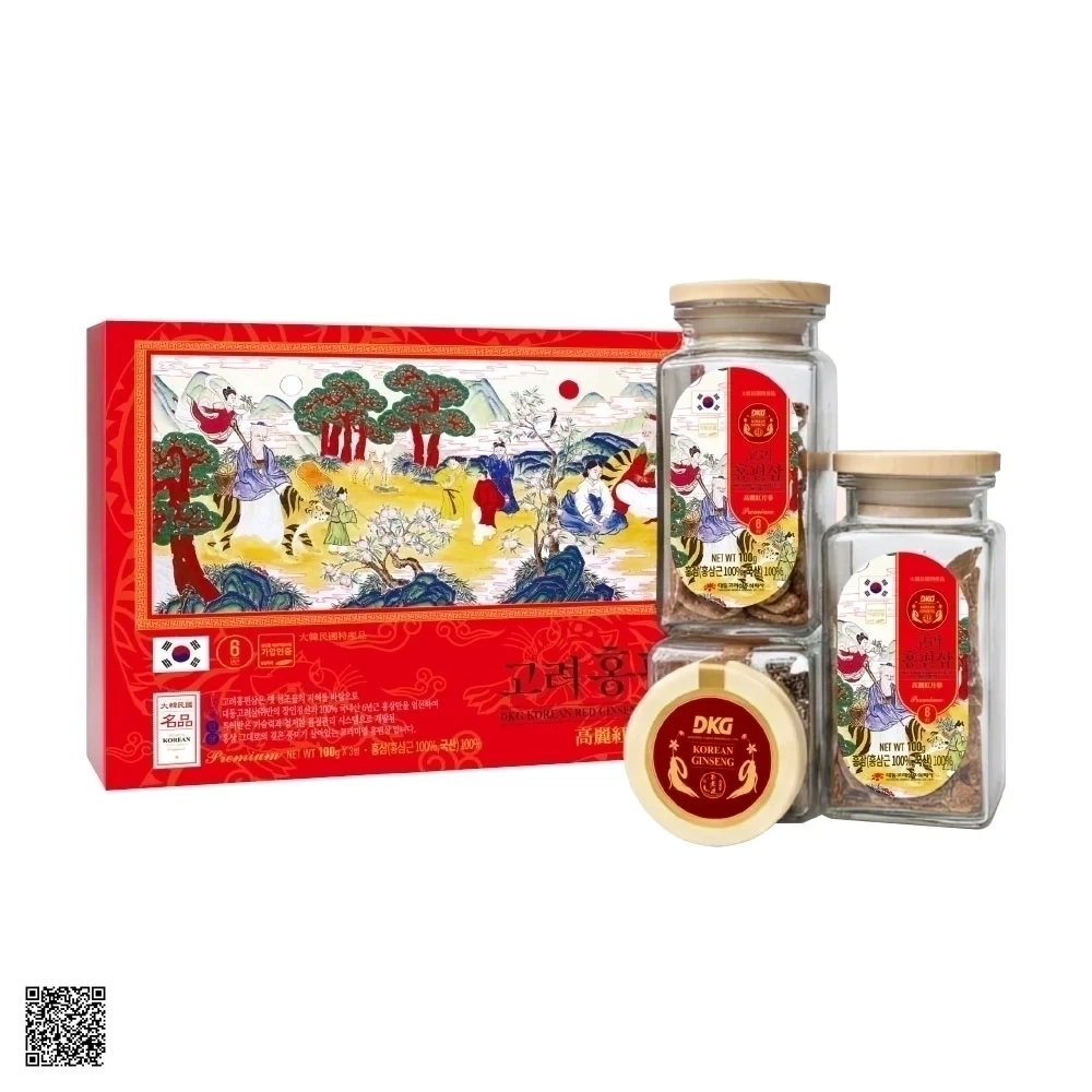Hồng Sâm Thái Lát Daedong Sliced Korean Red Ginseng (100gr x 3 lọ)