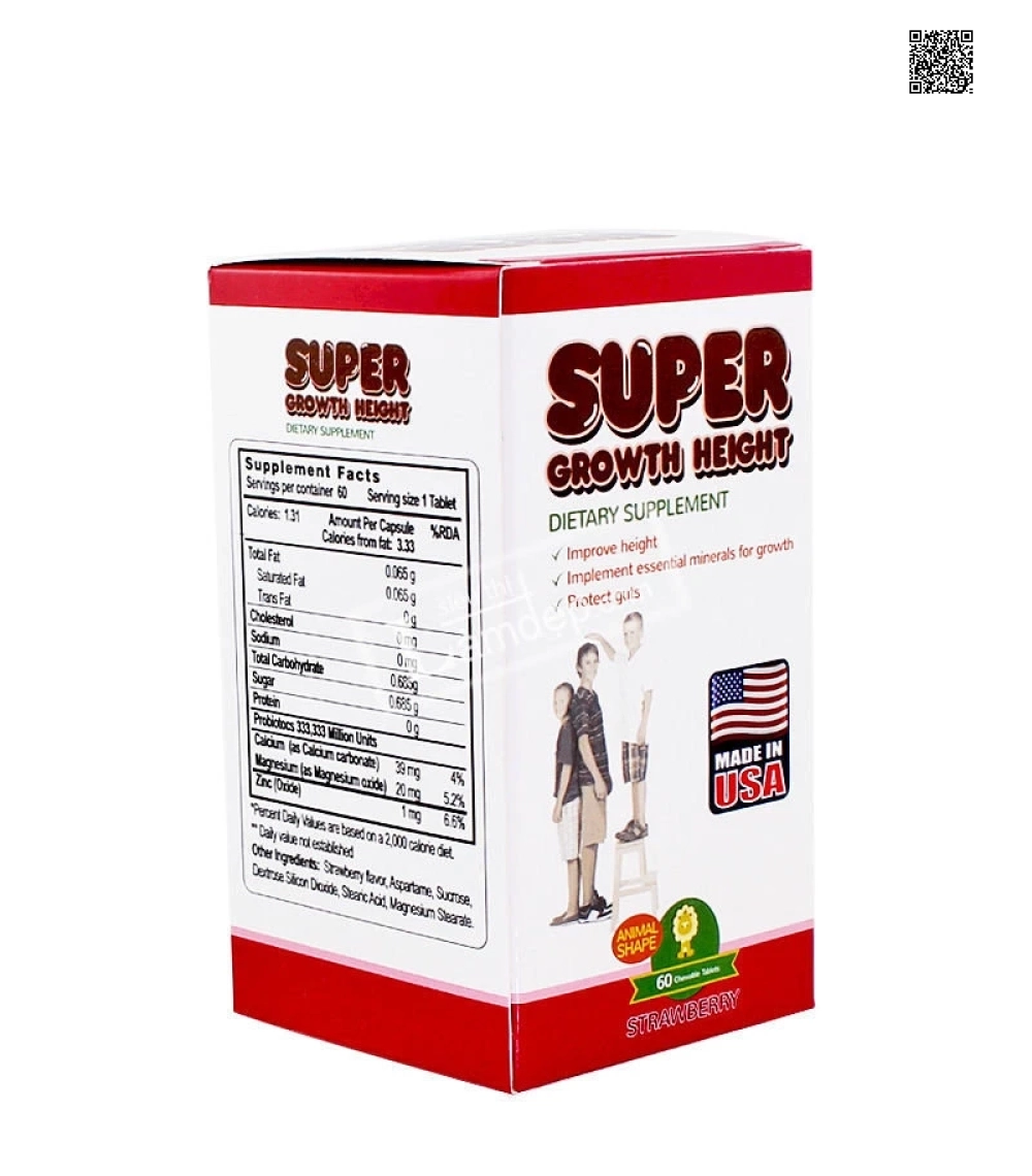 Super Growth Height - Viên Uống Tăng Chiều Cao Tối Ưu Từ Mỹ