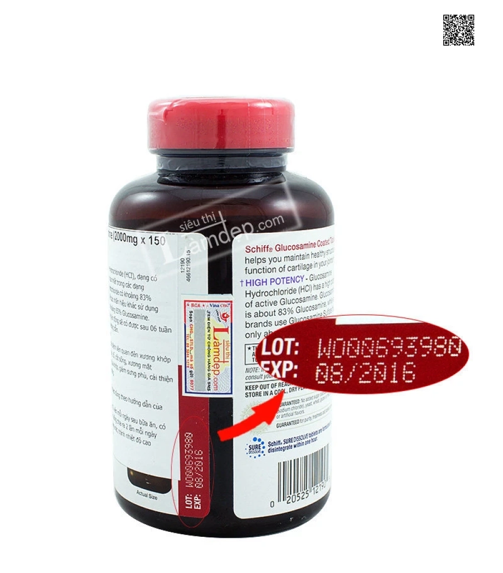 Schiff Glucosamine (2000mg x 150 Viên)
