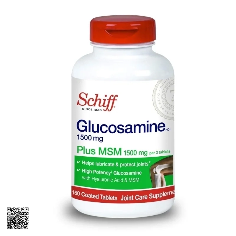 Viên Uống Bổ Khớp Schiff Glucosamine Plus MSM (1500mg x 150 Viên)