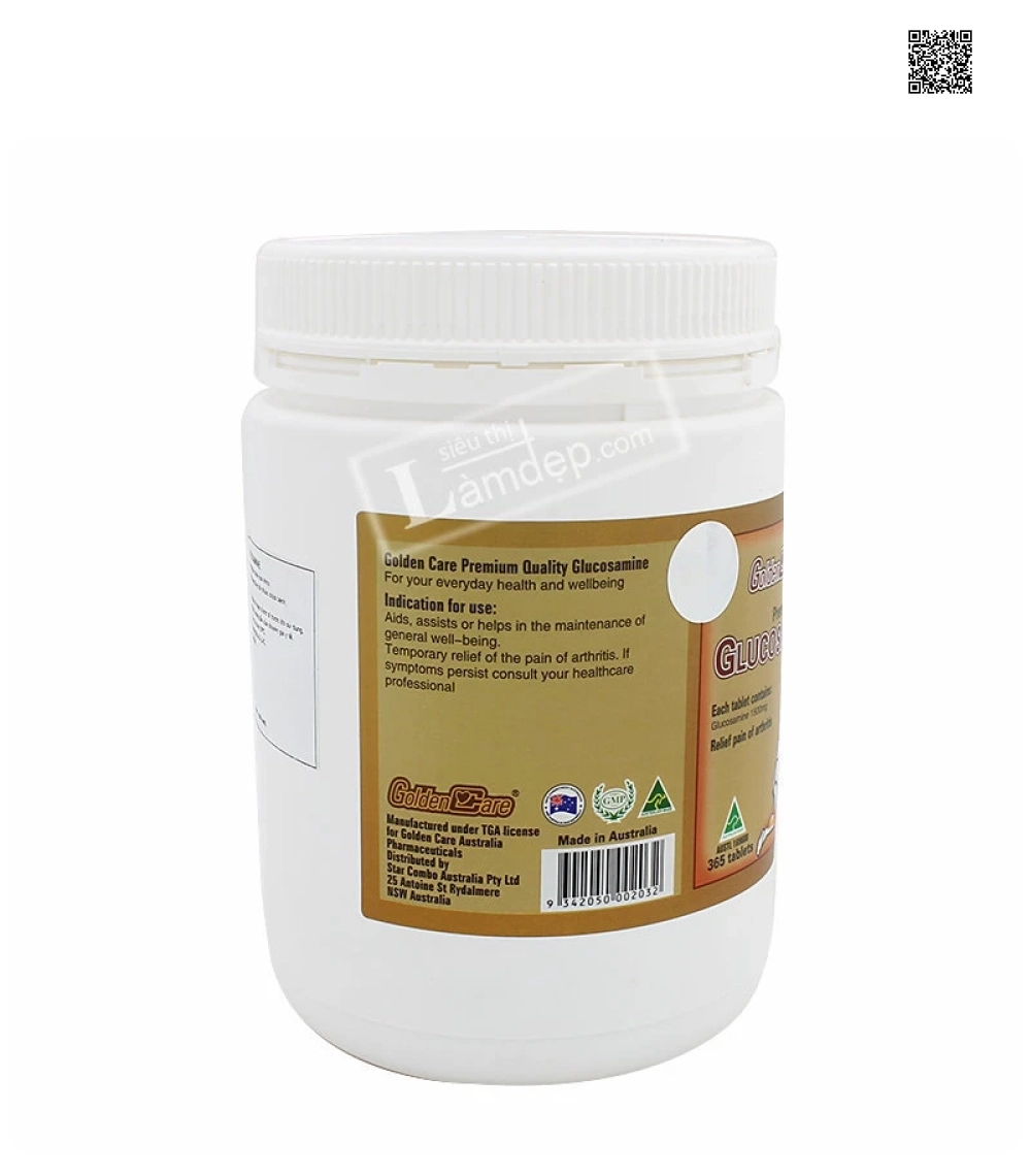 Viên Bổ Khớp Golden Care Glucosamine 1500mg x 365 viên Viên Bổ Khớp Golden Care Glucosamine 1500mg x 365 viên