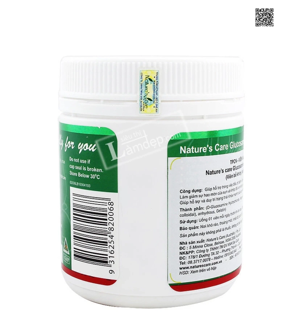 Glucosamine HCL Nature’s Care (1000mg x 200 Viên) Glucosamine HCL Nature’s Care (1000mg x 200 Viên)