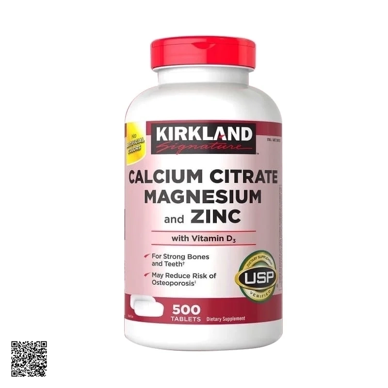 Kirkland Calcium Citrate Magnesium and Zinc - Viên Uống Bổ Khớp