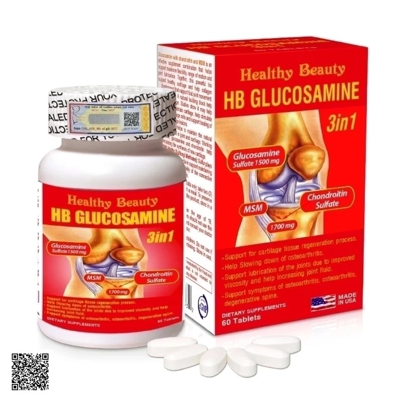 Viên Uống Bổ Khớp HB Glucosamine 3 In 1 Healthy Beauty 60 Viên