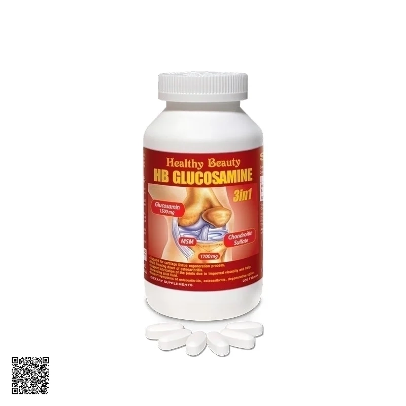 Viên Uống Bổ Khớp HB Glucosamine 3 In 1 Healthy Beauty 200 Viên