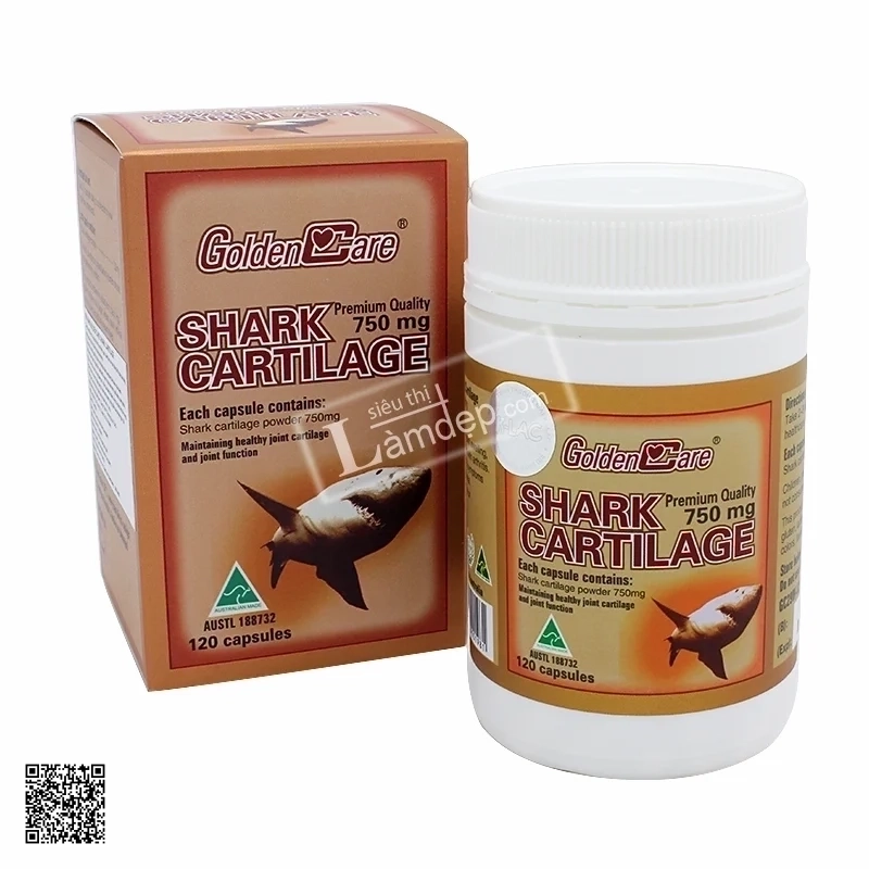 Viên Uống Bổ Khớp Golden Care Shark Cartilage (750 mg x 120 Viên)
