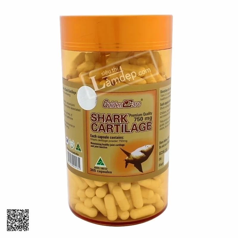 Viên Uống Bổ Khớp Golden Care Shark Cartilage (750 mg x 365 Viên)