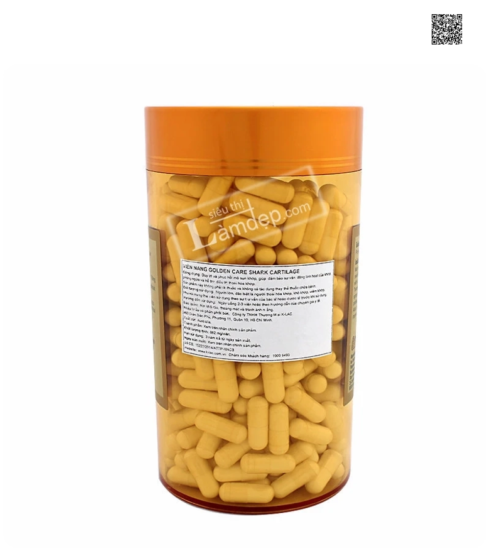 Viên Uống Bổ Khớp Golden Care Shark Cartilage (750 mg x 365 Viên) Viên Uống Bổ Khớp Golden Care Shark Cartilage (750 mg x 365 Viên)