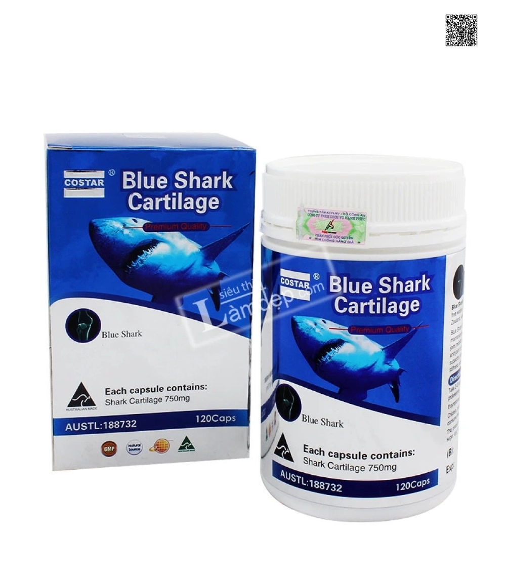 Viên Uống Bổ Khớp Sụn Vi Cá Mập Costar Blue Shark Cartilage Viên Uống Bổ Khớp Sụn Vi Cá Mập Costar Blue Shark Cartilage