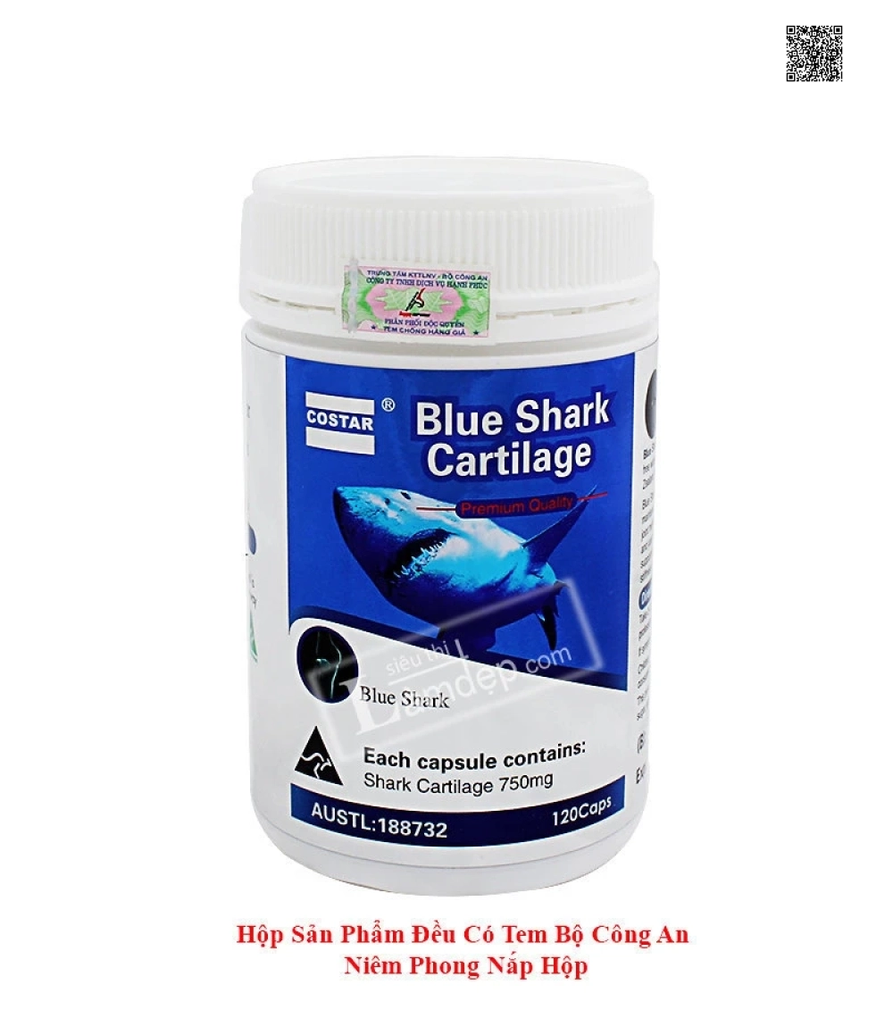 Viên Uống Bổ Khớp Sụn Vi Cá Mập Costar Blue Shark Cartilage Viên Uống Bổ Khớp Sụn Vi Cá Mập Costar Blue Shark Cartilage