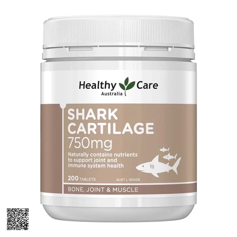 Viên Bổ Khớp Sụn Vi Cá Mập Healthy Care Shark Cartilage (200 Viên x 750mg)