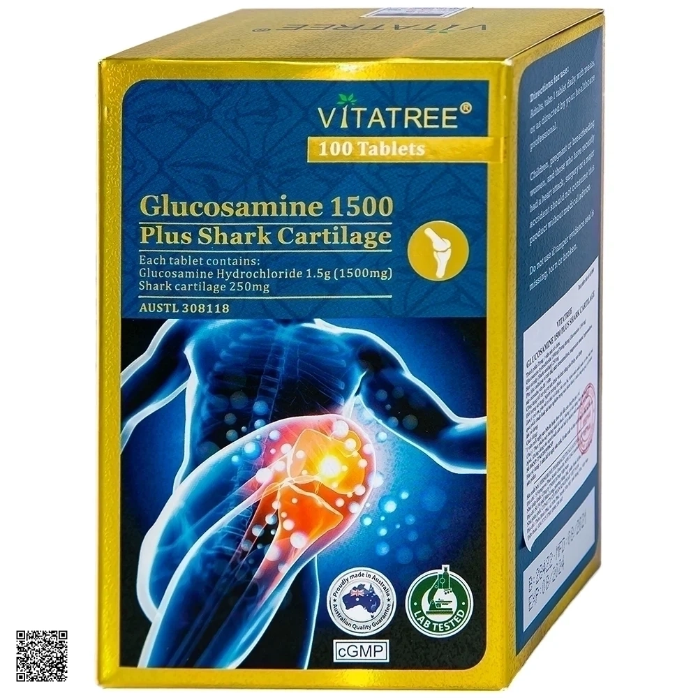 Viên Uống Bổ Xương Khớp Vitatree Glucosamine 1500 Plus Shark Cartilage