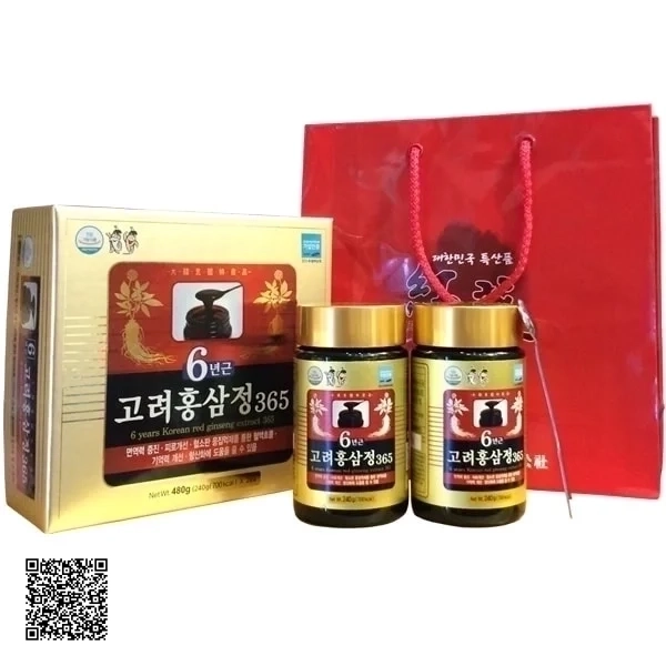 Cao Hồng Sâm Taewoong Food 6 Years Korean Red Ginseng Extract 365 (240g x 2 lọ)