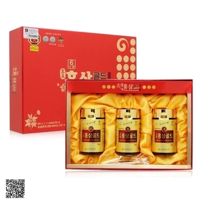 Cao Hồng Sâm Bio Apgold Korean Red Ginseng Gold (3 lọ x 240g)
