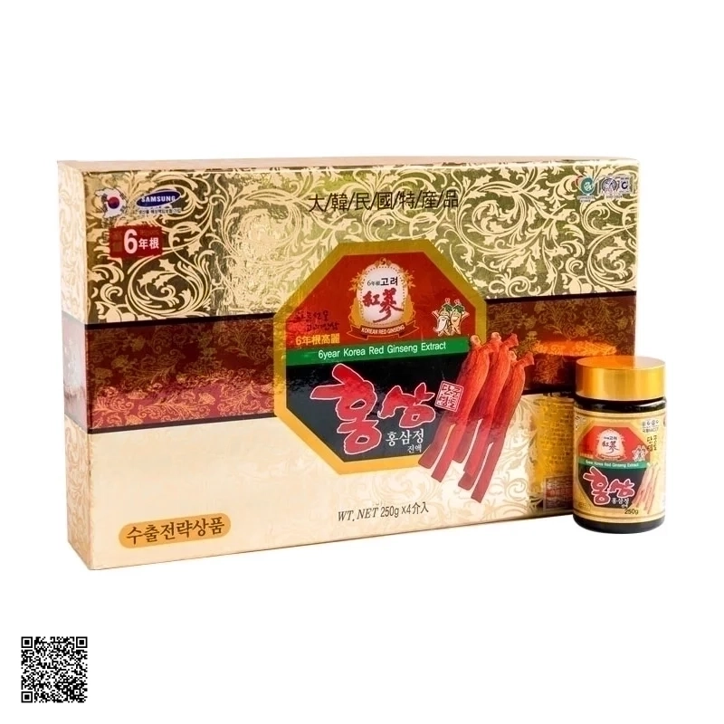 Cao Hồng Sâm Kanghwa 6 Years Korean Red Ginseng Extract (250g x 4 lọ)