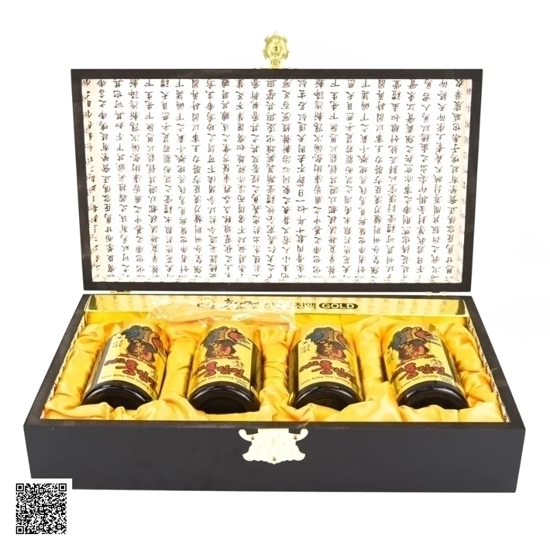 Cao Hồng Sâm Kanghwa 6 Years Korean Red Ginseng Extract Hộp Gỗ Hàn Quốc (250gr x 4 lọ)