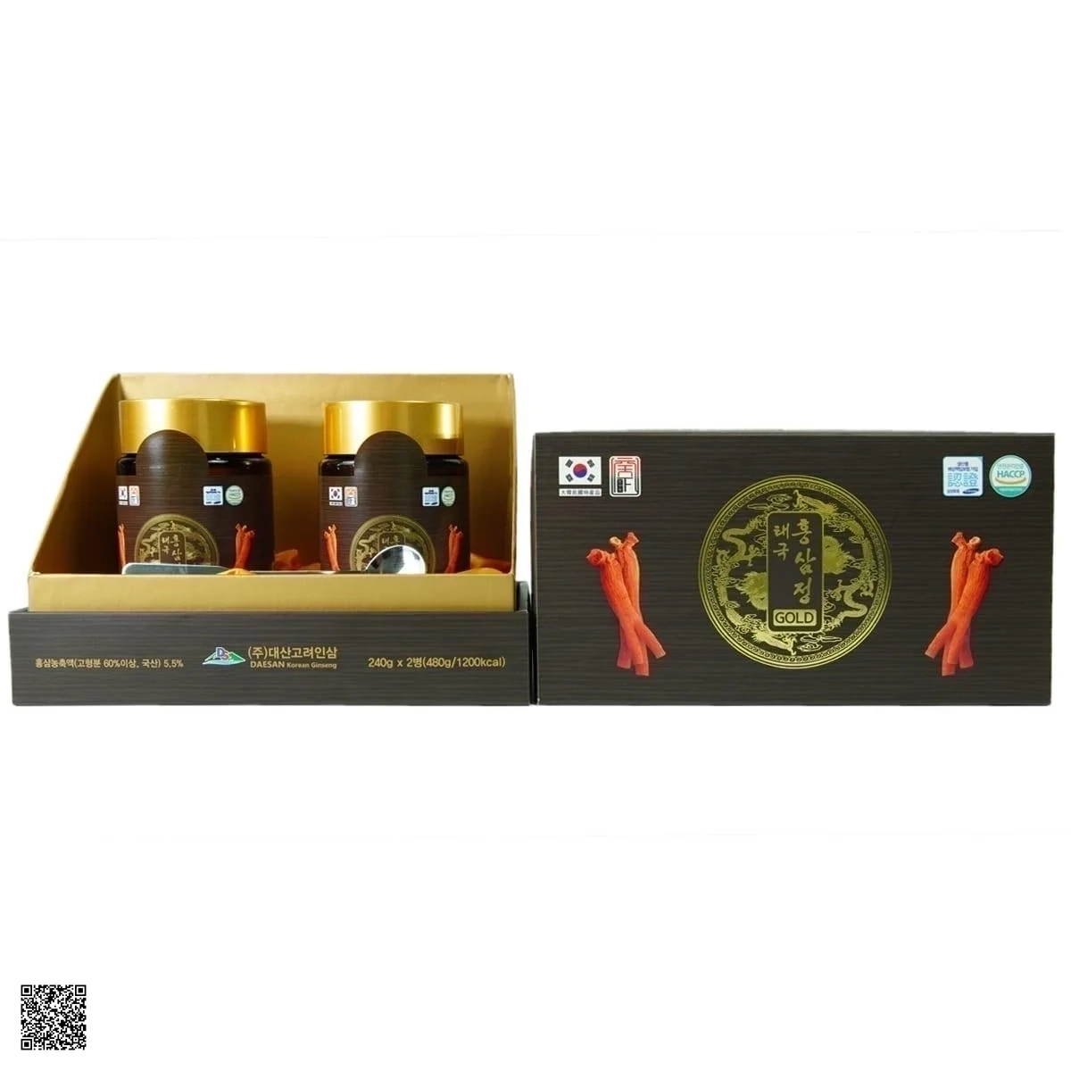 Cao Hồng Sâm Thái Cực Daesan Taegeuk Korean Red Ginseng Gold (240gr x 2 lọ)