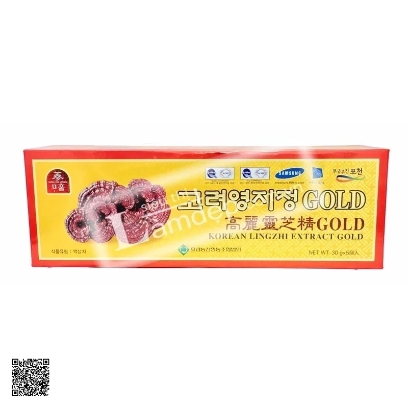 Cao Linh Chi Đỏ Samsung Korean Lingzhi Extract Gold (30g x 5 Lọ)
