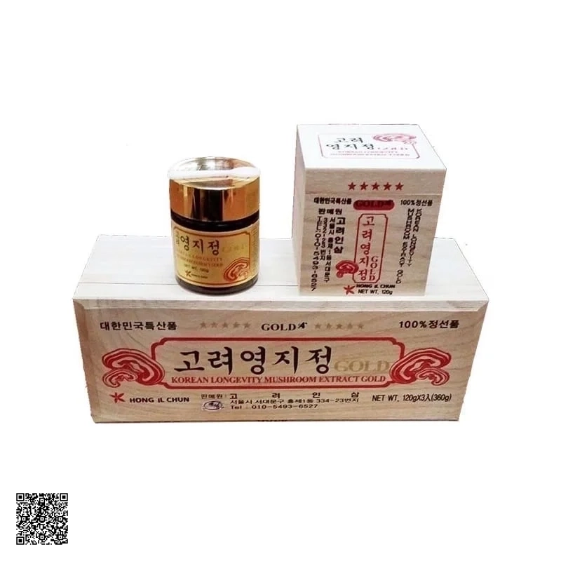 Cao Linh Chi Sao Vàng Hong IL Chun Korean Longevity Mushroom Extract Gold (3 Lọ x 120g)