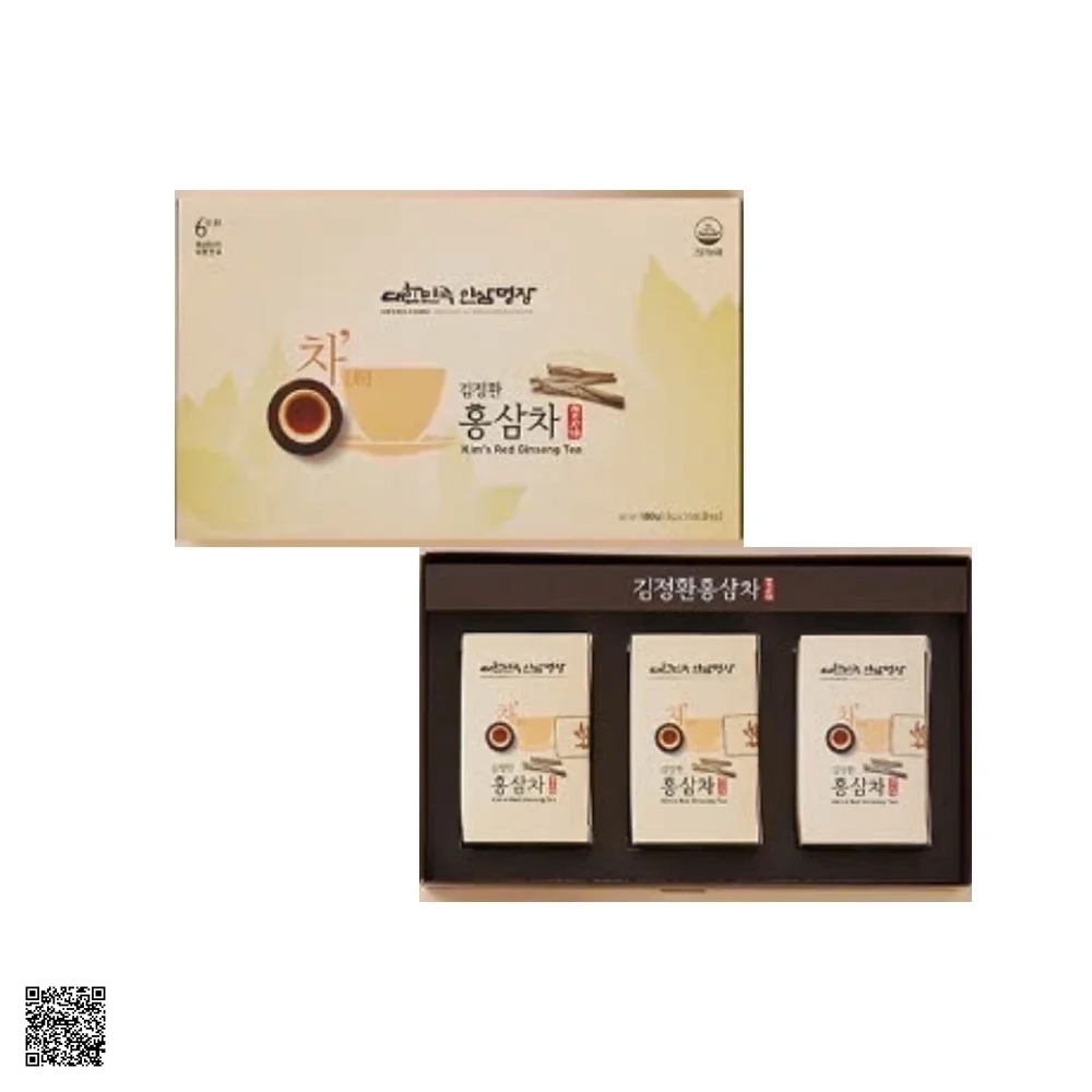 Trà Hồng Sâm Kim's Red Ginseng Tea Hàn Quốc (60 gói x 3gr)