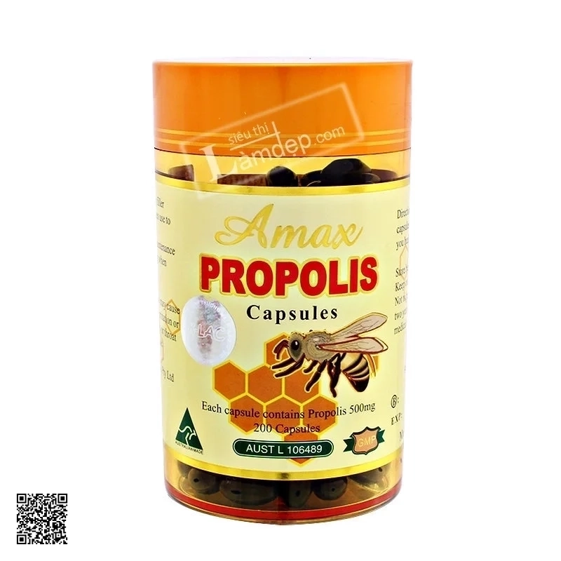 Viên Uống Sáp Ong Amax Propolis ( 500mg x 200 Viên)