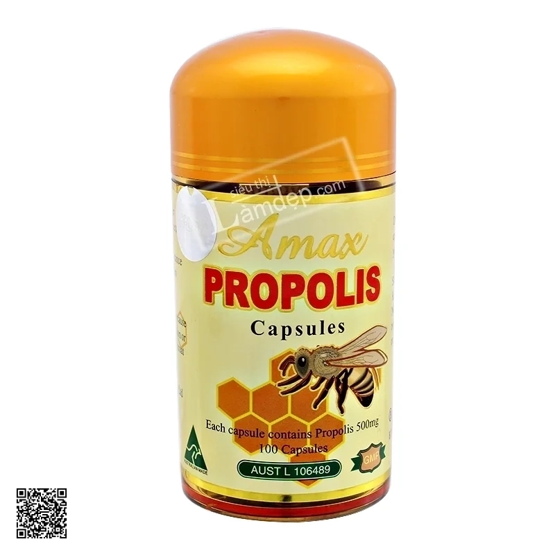 Viên Uống Sáp Ong Amax Propolis ( 500mg x 100 Viên)