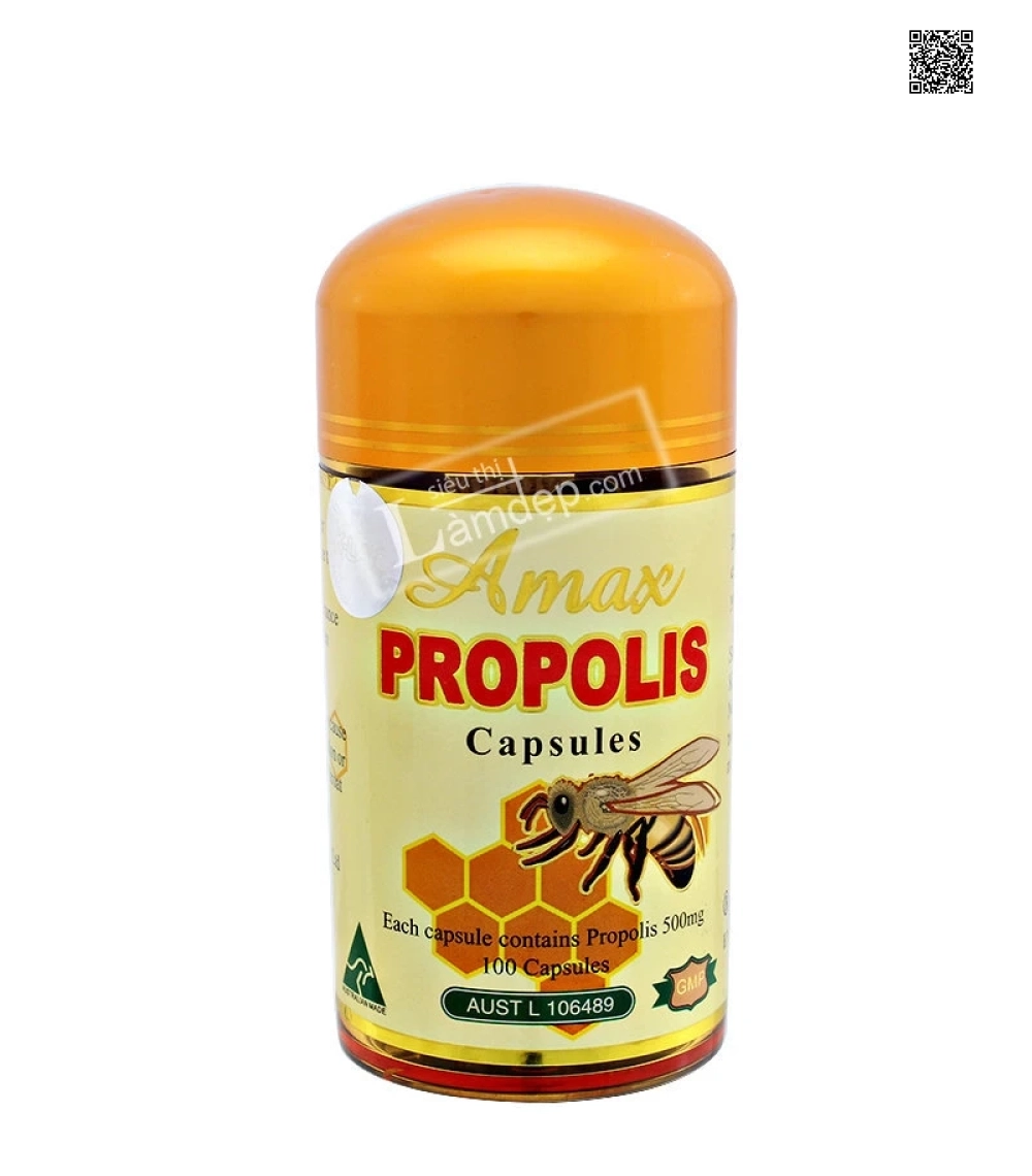 Viên Uống Sáp Ong Amax Propolis ( 500mg x 100 Viên) Viên Uống Sáp Ong Amax Propolis ( 500mg x 100 Viên)