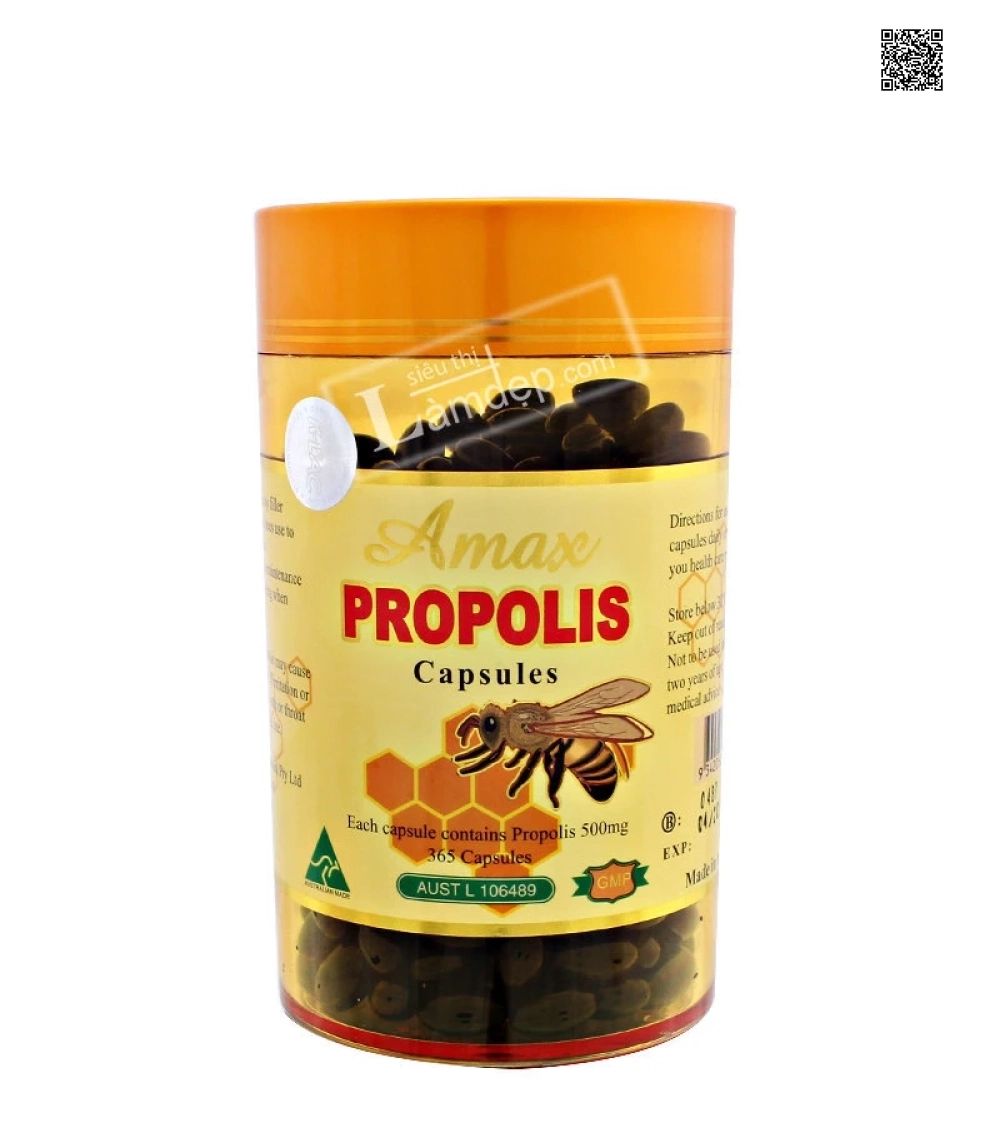 Viên Uống Sáp Ong Amax Propolis ( 500mg x 365 Viên) 