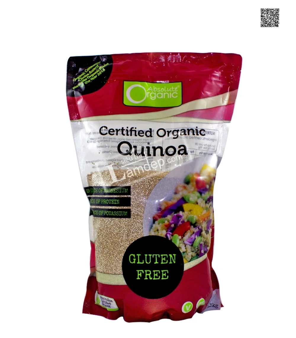 Hạt Diêm Mạch Absolute Organic Certified Organic Quinoa (1.5kg)