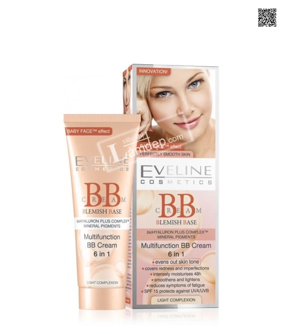 BB Cream 6 trong 1 Eveline (Màu Sáng)