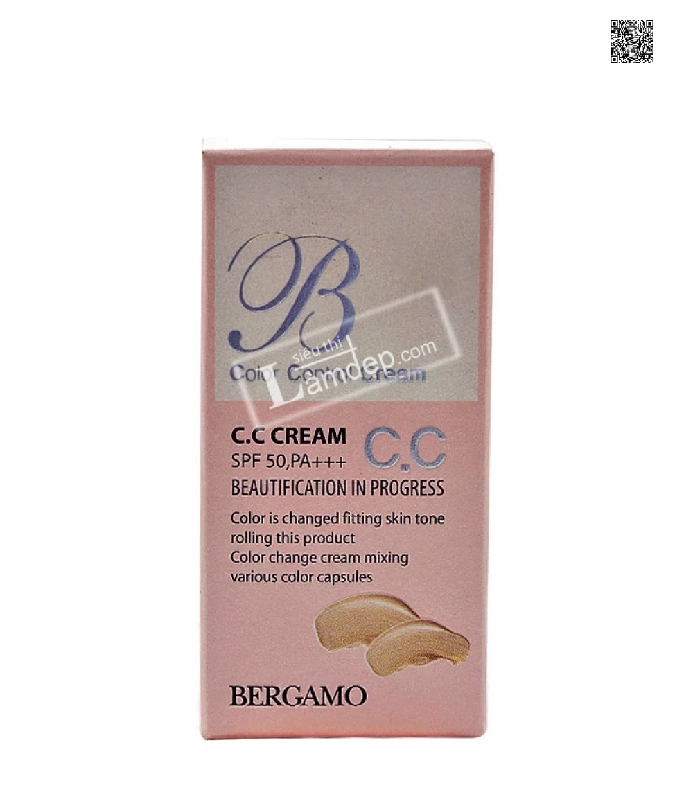 Kem Đa Tác Dụng, Kiểm Soát Màu Da CC Cream Bergamo SPF 50+