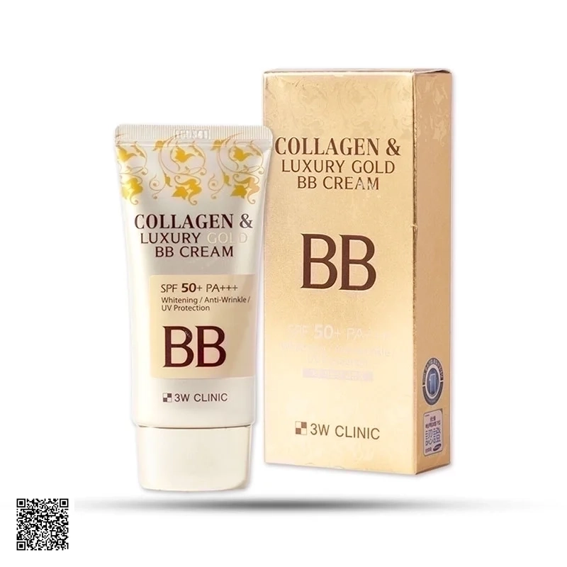 Kem Nền Che Khuyết Điểm 3W Clinic Collagen & Luxury Gold BB Cream SPF50+ PA+++