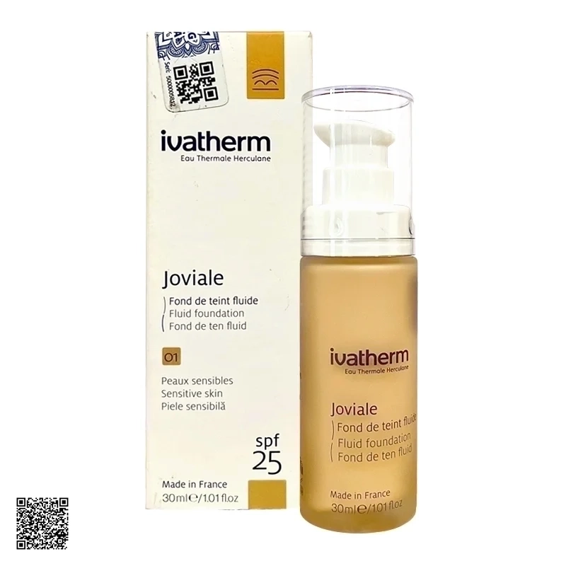 Ivatherm Joviale Fluid Foundation SPF25 - Kem Nền Cho Da Nhạy Cảm