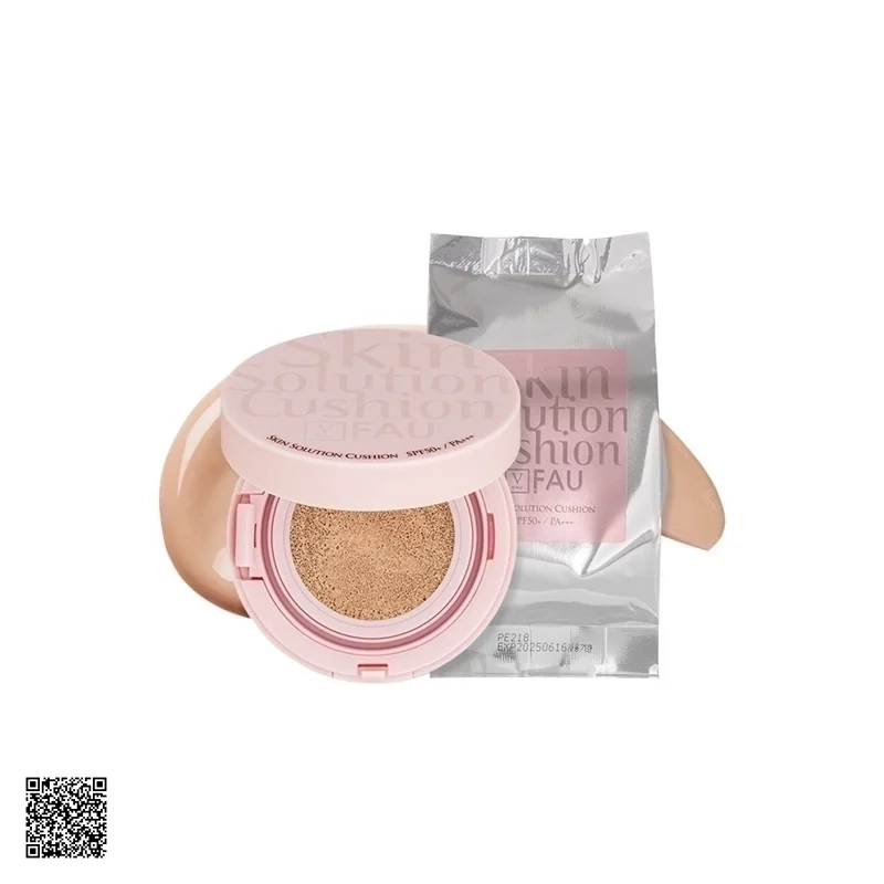 FAU Skin Solution Cushion SPF50 - Phấn Nước Nâng Tông, Dưỡng Da Nhạy Cảm