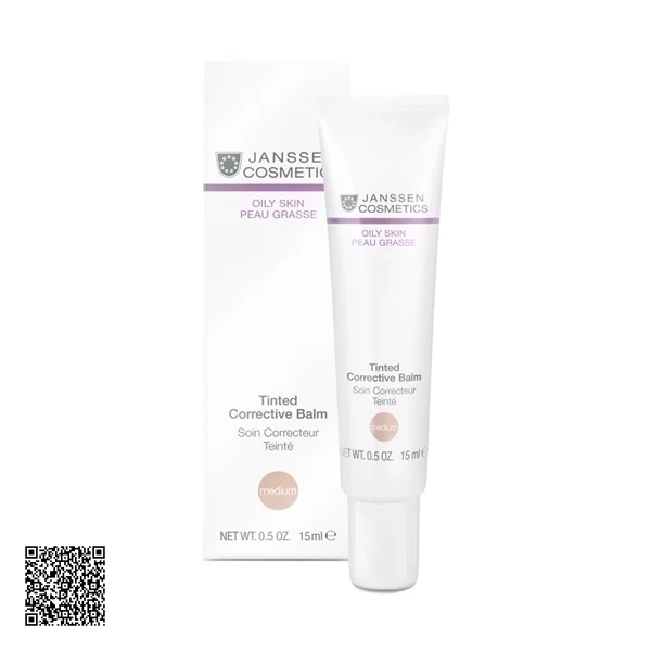 Kem Kháng Viêm Và Che Khuyết Điểm Cho Da Dầu Janssen Oily Skin Tinted Corrective Balm Medium
