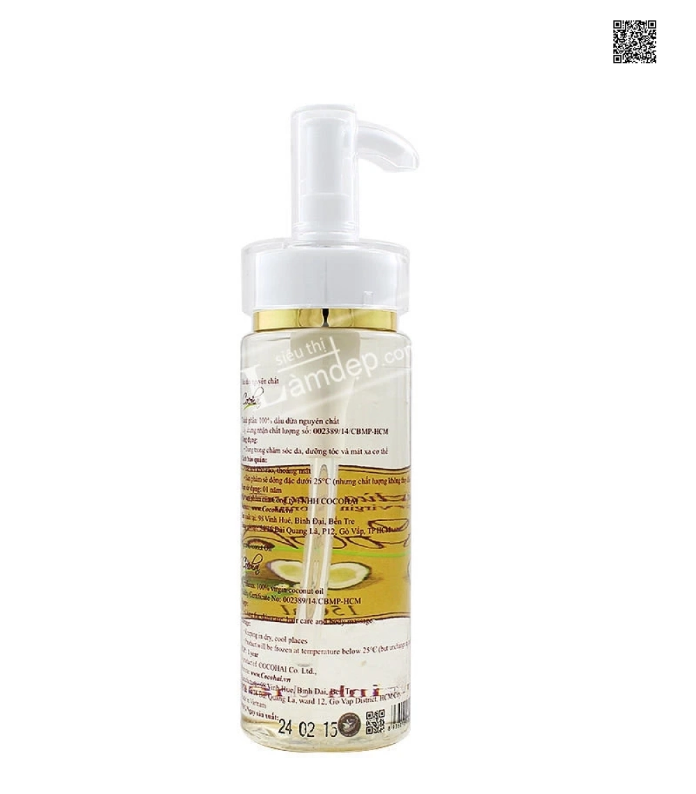Dầu Dừa Nguyên Chất CocoHai 150ml