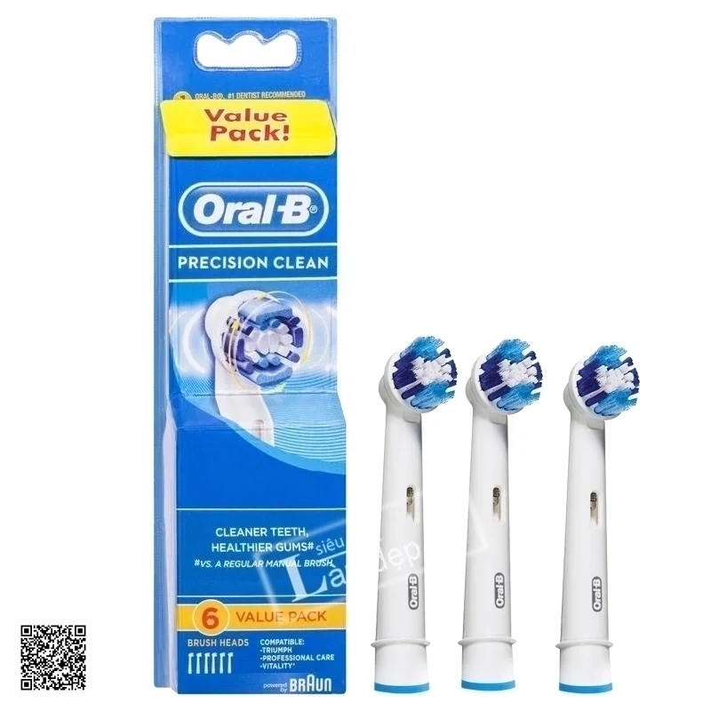 Bộ 6 Đầu Bàn Chải Tự Động Đánh Răng Oral-B Precision Clean