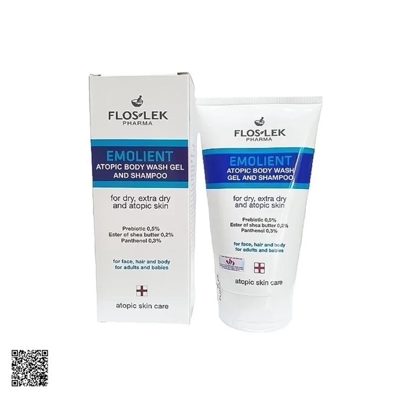 Sữa Tắm Gội Dịu Nhẹ Floslek Emolient Atopic Body Wash Gel and Shampoo
