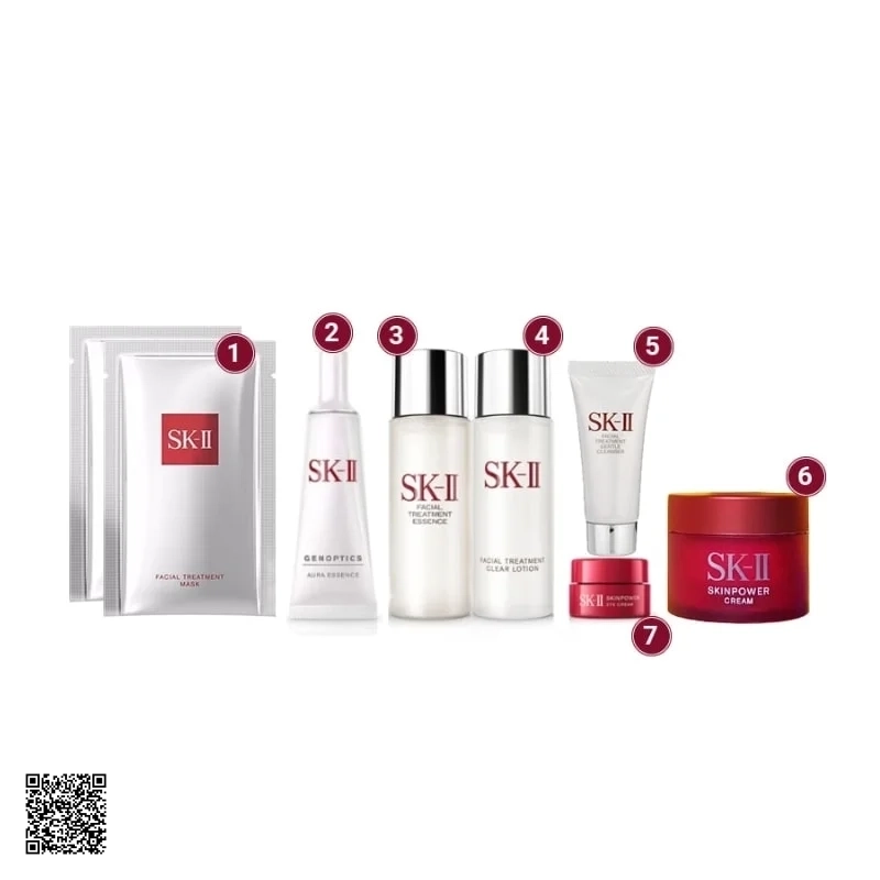 Bộ 8 Món Dưỡng Trắng Da Chống Lão Hóa SK-II Pitera Experience Kit 5