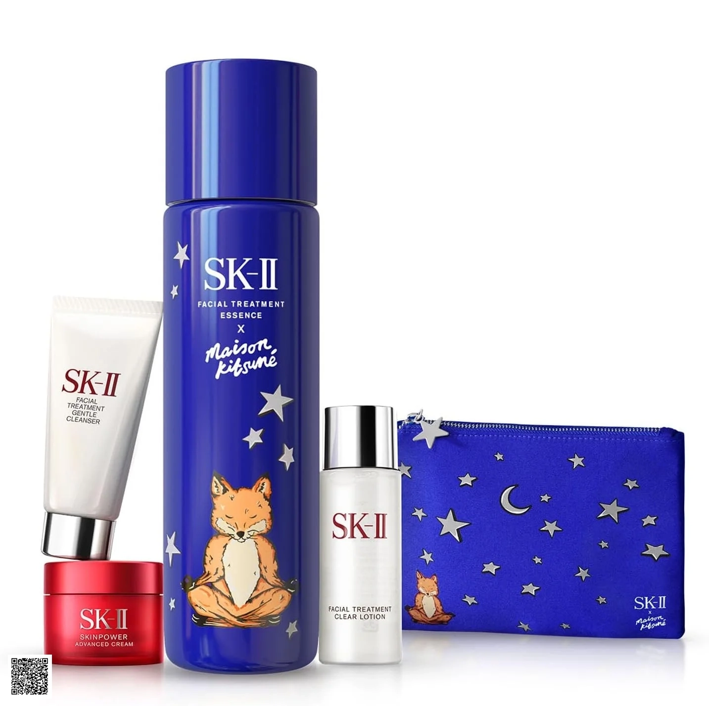 Set Nước Thần SK-II Maison Kitsune Blue Limited Edition Facial Treatment Essence (4 Món)