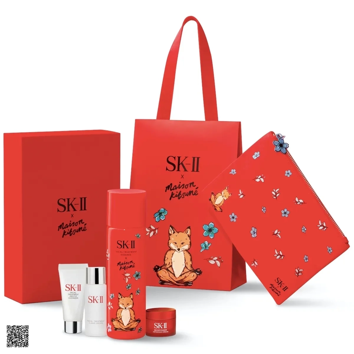 Set Nước Thần SK-II Maison Kitsune Red Limited Edition Facial Treatment Essence (4 Món)