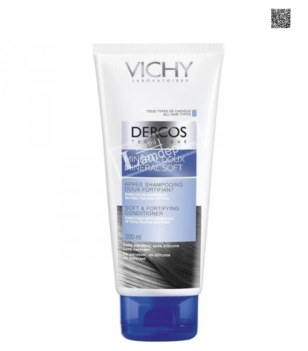 Dầu Xả Giàu Khoáng Chất Dịu Nhẹ Giúp Nuôi Dưỡng Tóc Chắc Khỏe Vichy Dercos 200ml