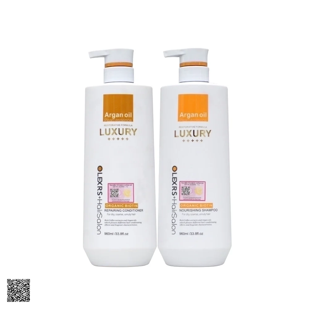 Olexrs Hair Salon Argan Oil Luxury - Bộ Dầu Gội Xả Phục Hồi, Giảm Rụng Tóc (2 Chai x 960ml)
