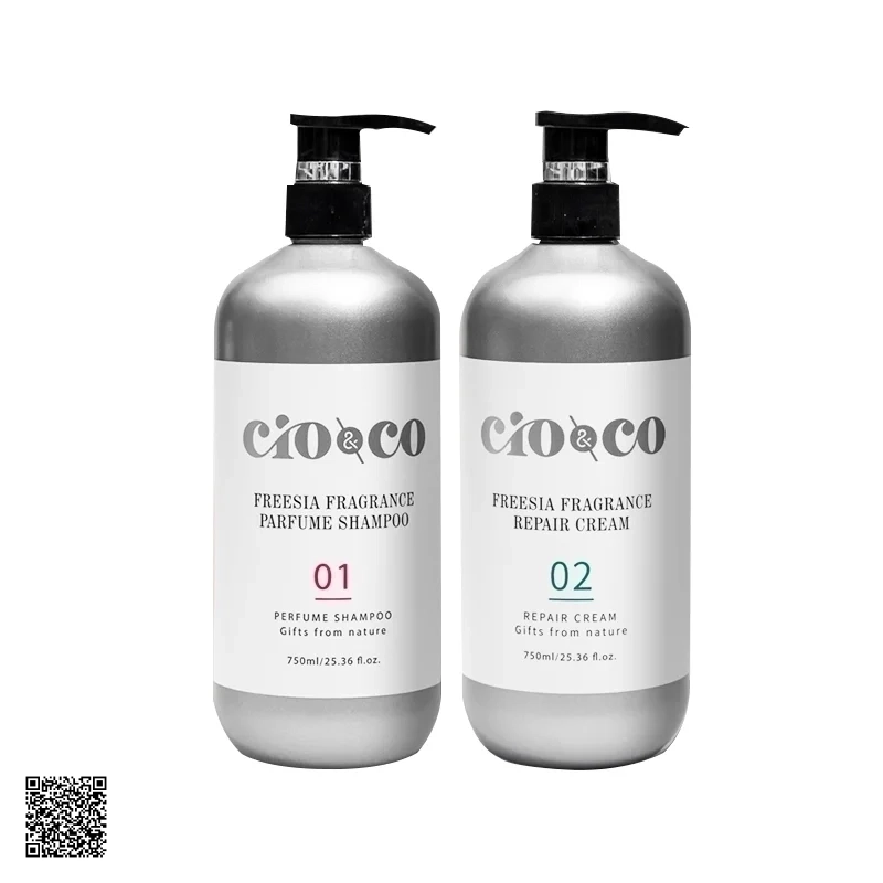 CioCo Freesia Fragrance Parfume Shampoo + Repair Cream - Bộ Dầu Gội Phục Hồi Tóc