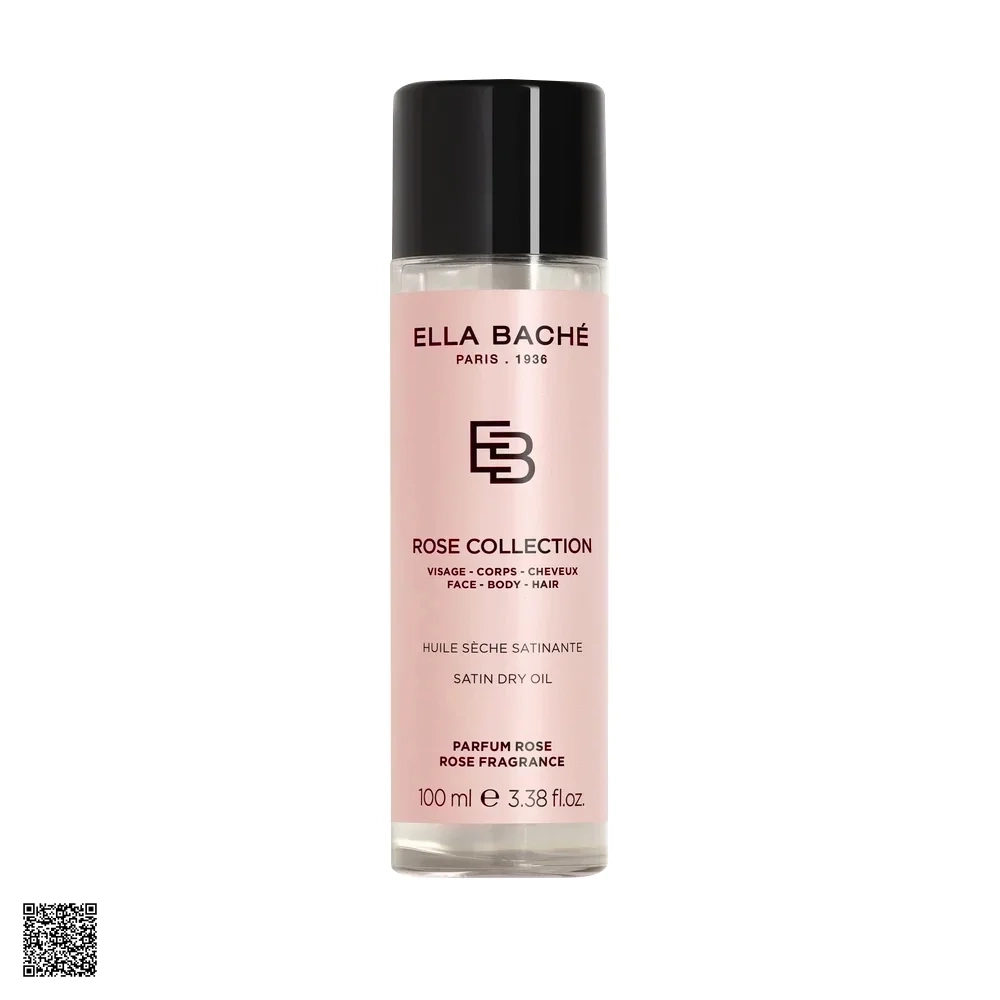 Ella Bache Rose Collection Satin Dry Oil - Dầu Khô Dưỡng Da Óng Mượt, Dưỡng Tóc Suôn Óng