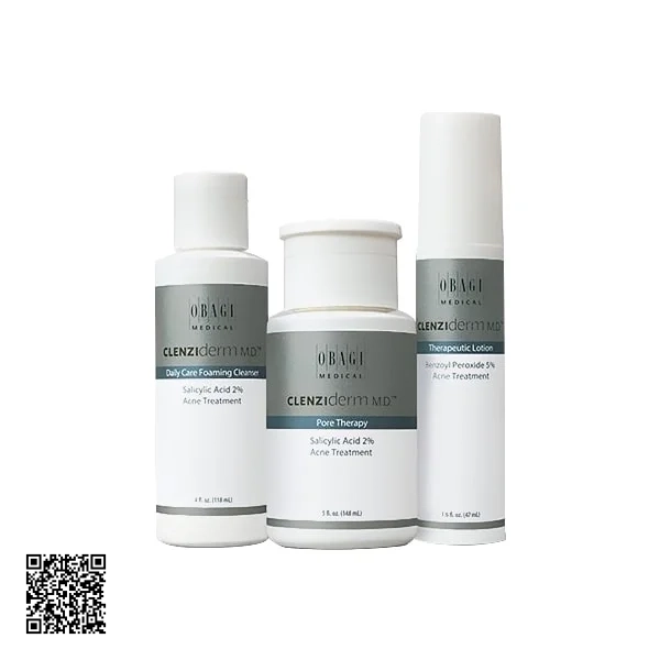 Bộ Sản Phẩm Trị Mụn 3 Bước Obagi Clenziderm MD
