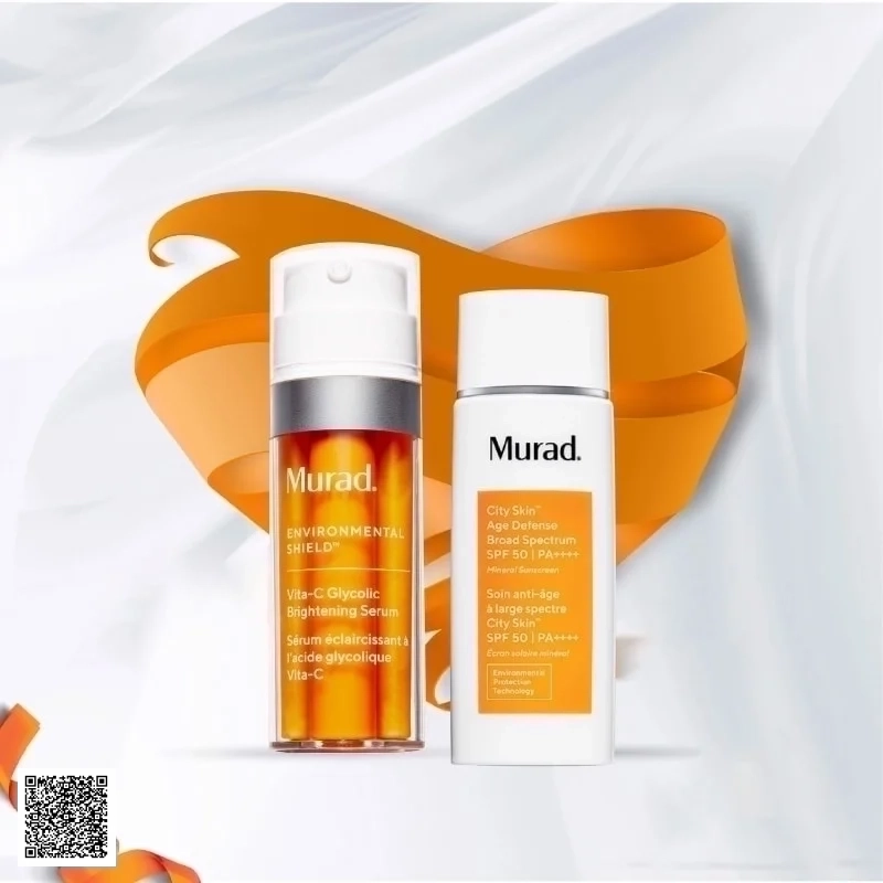 Set Huyết Thanh Trắng Da Murad Vita-C Glycolic Brightening Serum & Kem Chống Nắng Murad City Skin Age Defense Broad Spectrum SPF50 PA++++ Fullsize