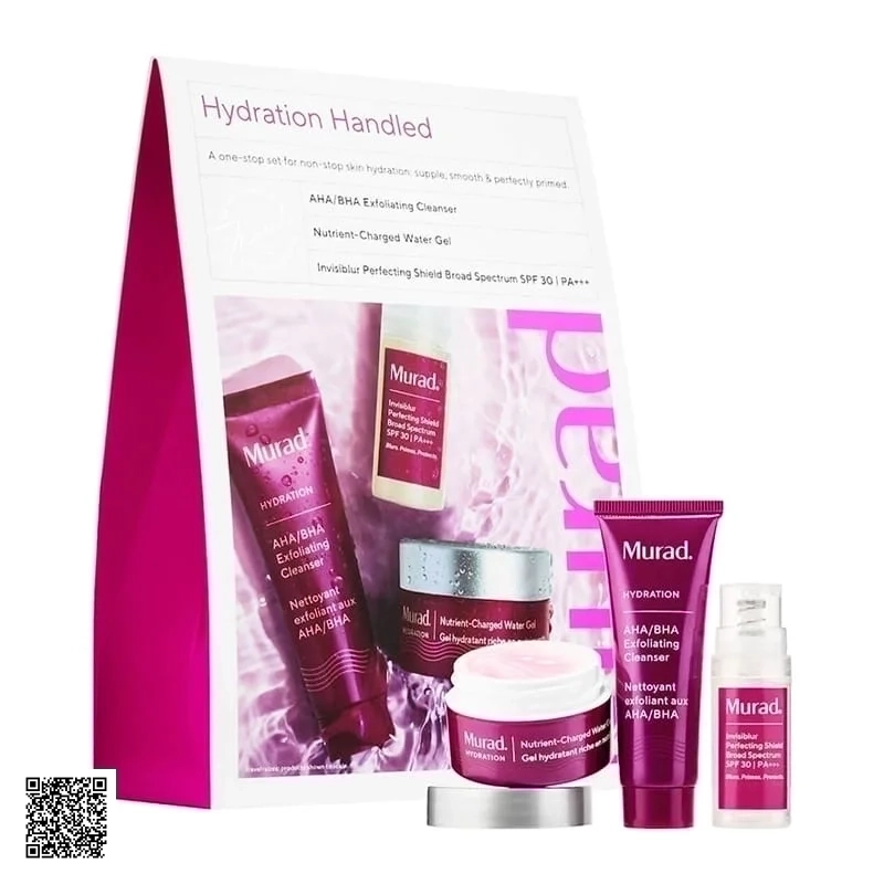 Bộ Sản Phẩm Cấp Ẩm Căng Bóng Da Murad Hydration Handled Mini Set