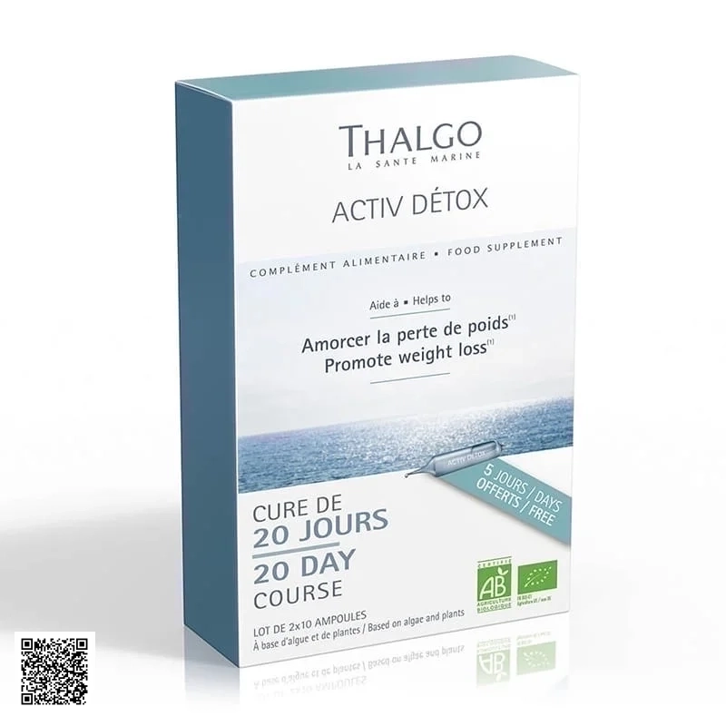 Nước Uống Thải Độc Thanh Lọc Cơ Thể Thalgo Activ Detox (Hộp 15 Ống)