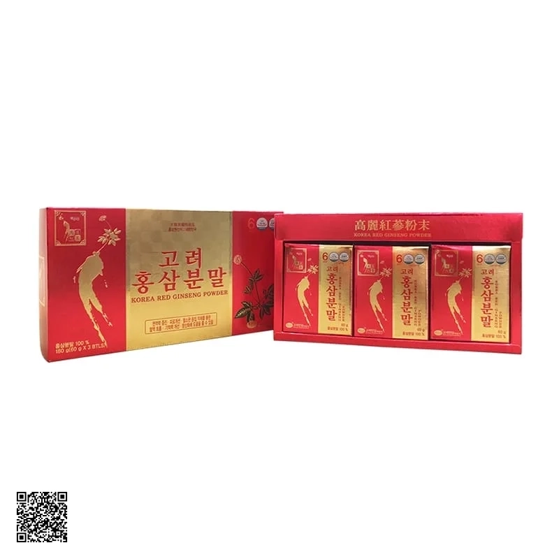Bột Hồng Sâm KGS Korean Red Ginseng Powder (60g x 3 lọ)